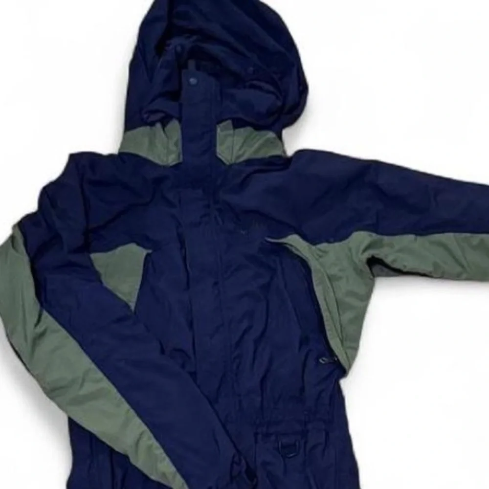 Vintage Montbell Navy and Green Hooded Ski Suit - Picture 4 of 4